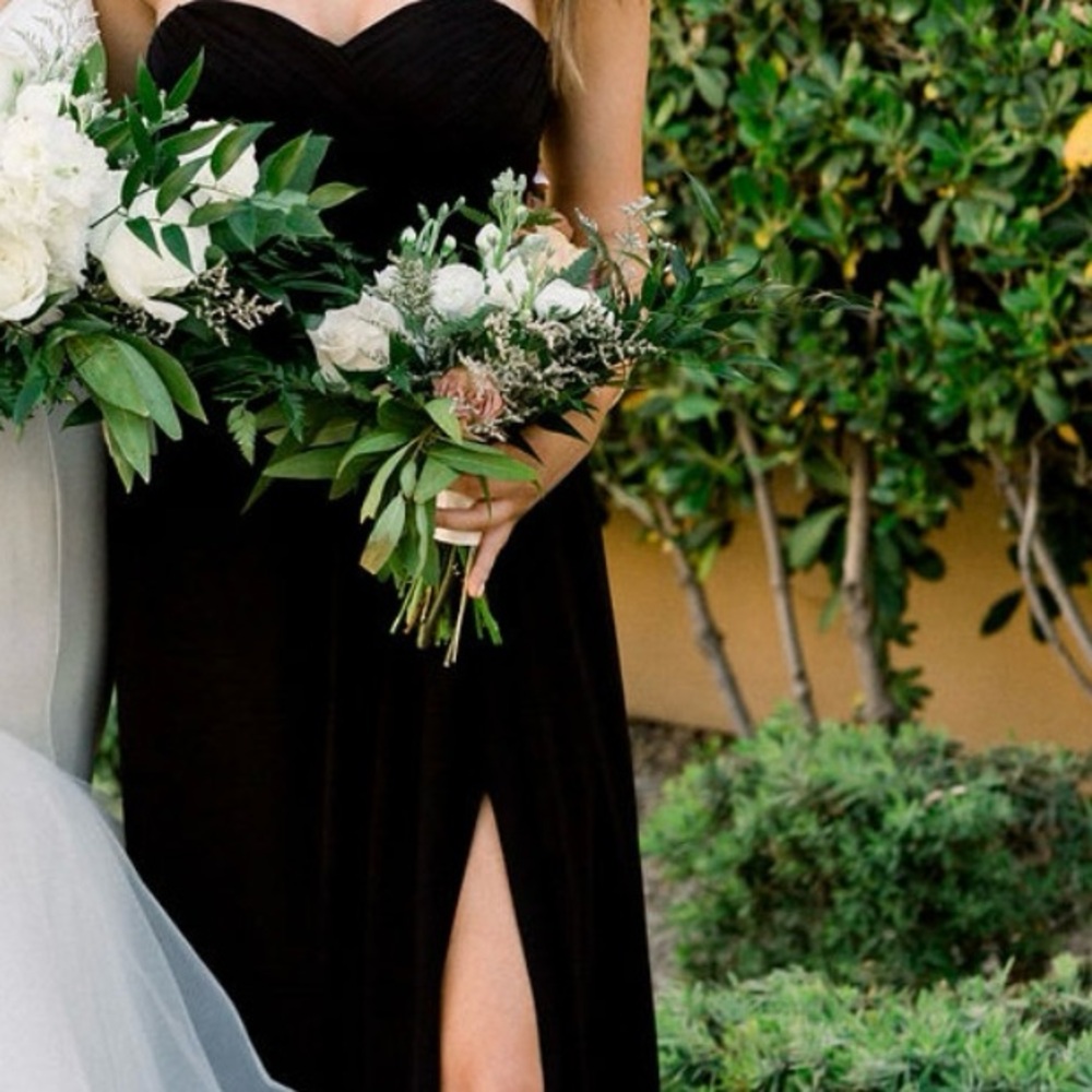 Elegant Strapless Black full length gown